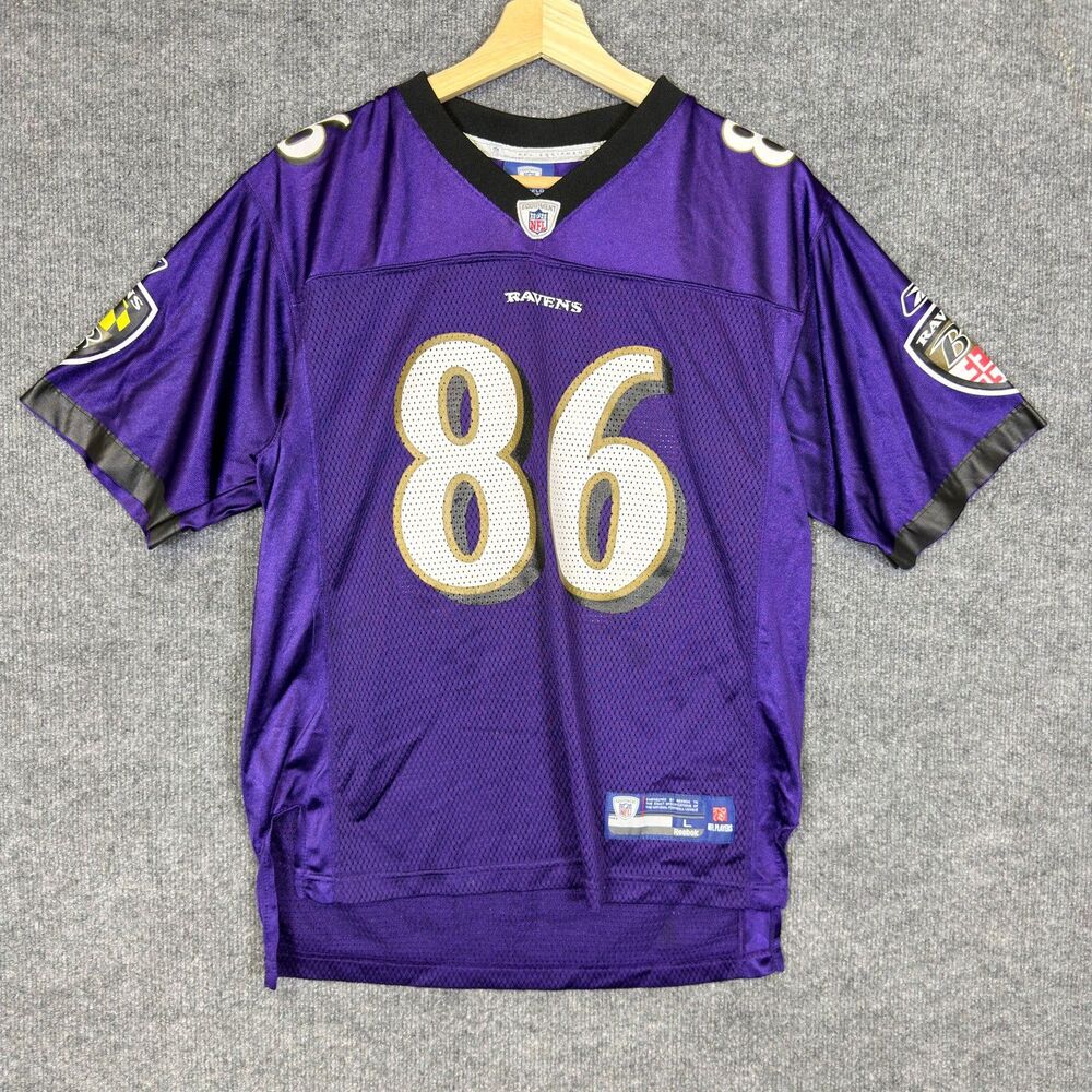 Reebok Todd Heap Baltimore Ravens NFL Football Jersey Youth Large 14-16 Purple